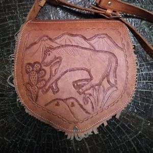 Vintsge boho saddleback bag